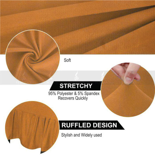 Frill Style Micro Mesh Chair Cover copper (Color)