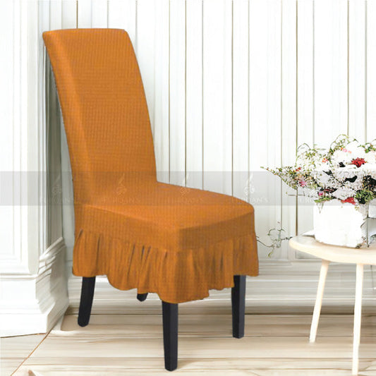 Frill Style Micro Mesh Chair Cover copper (Color)