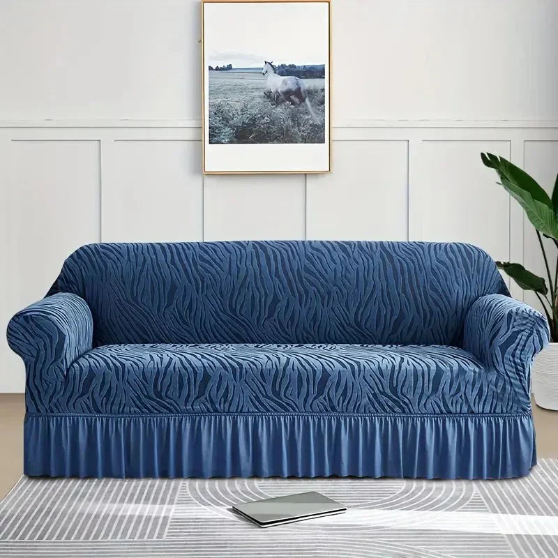 Premium Zebra Velvet Sofa Covers