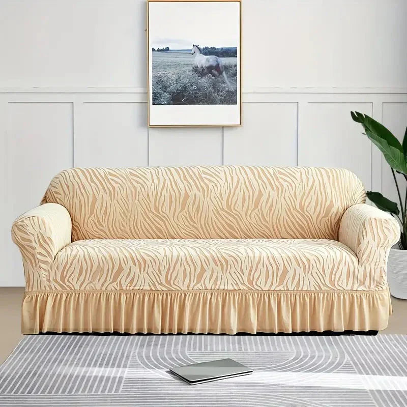 Premium Zebra Velvet Sofa Covers